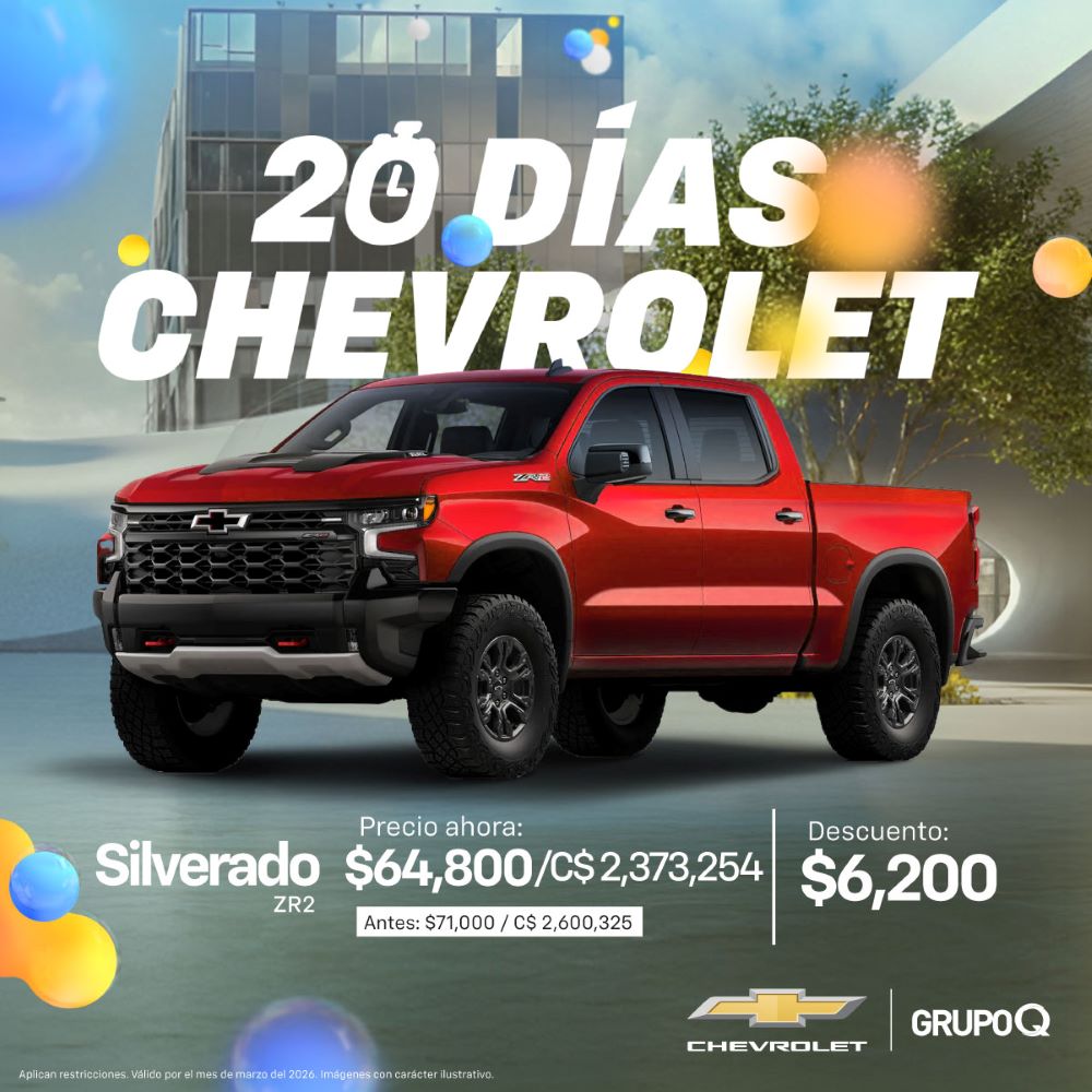 Chevrolet te espera con condiciones especiales durante 20 días