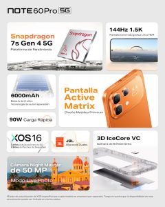 Infinix anuncia el lanzamiento del nuevo NOTE 60 Pro 5G en Nicaragua