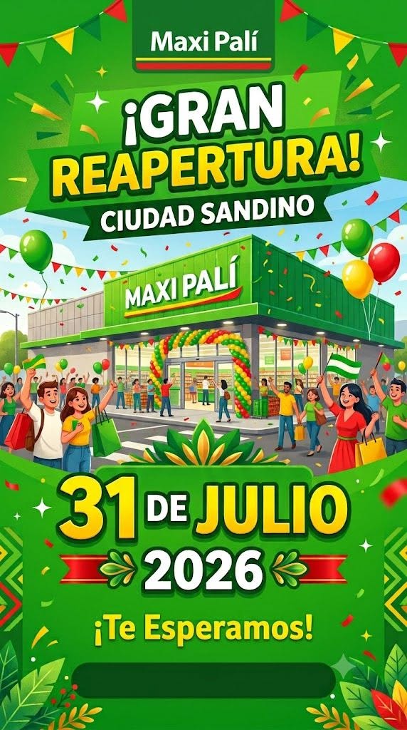 Maxi Palí Ciudad Sandino reabre sus puertas