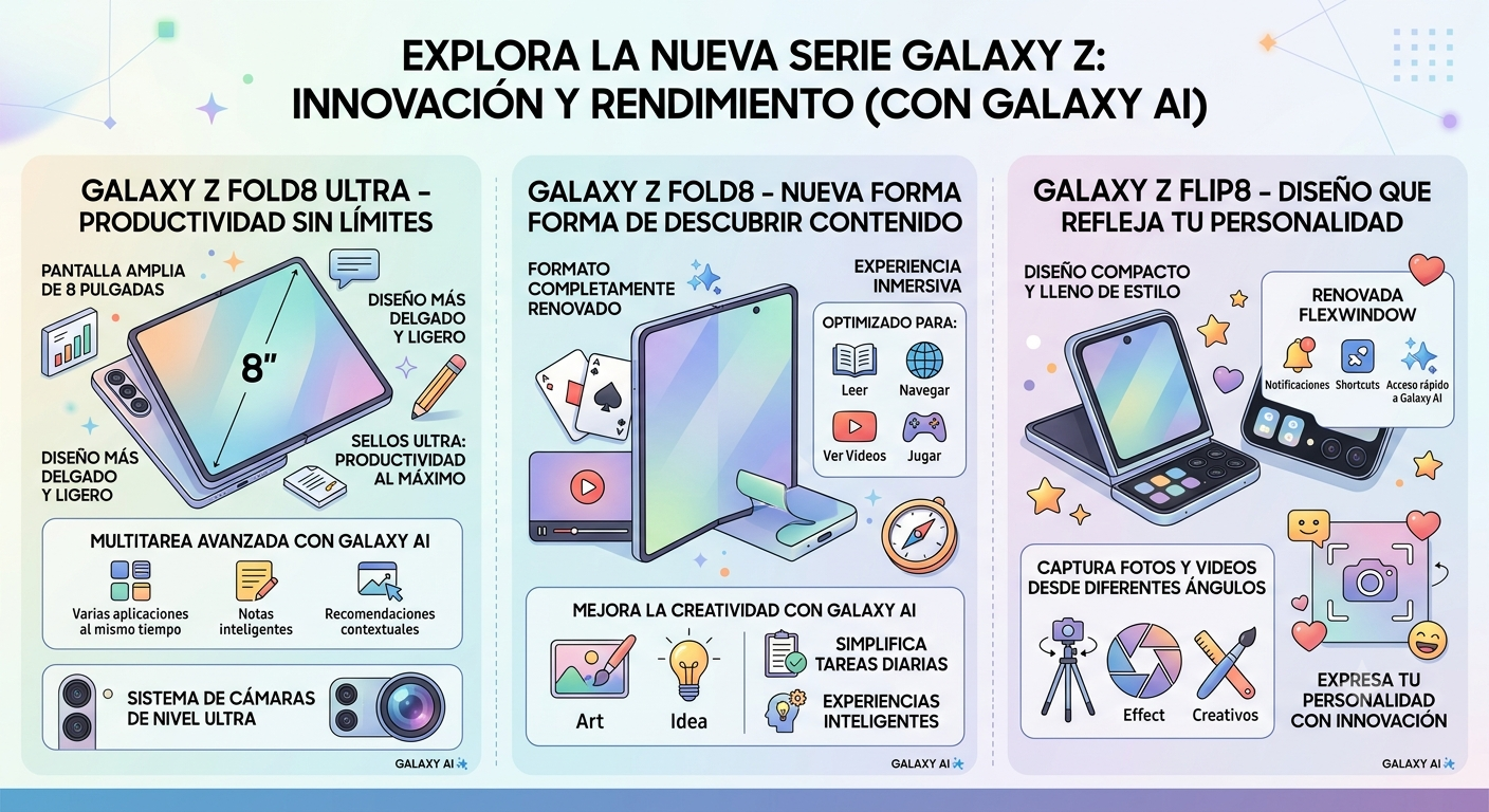 Samsung Galaxy Z Fold8, Fold8 Ultra y Flip8 en Nicaragua