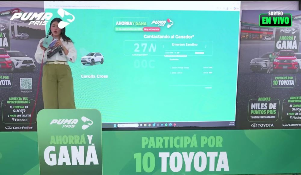 Emerson Sandino gana una Toyota Corolla Cross con Puma Pris